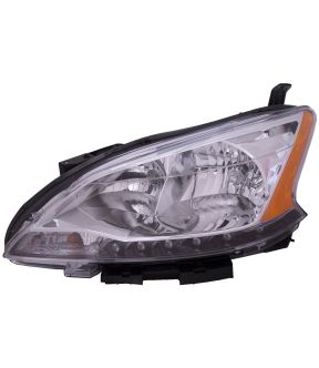 Left Driver Side Headlight For 13-15 Nissan Sentra; CAPA Certified