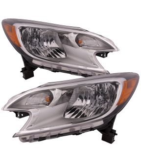 Headlight Set For 15-16 Nissan Versa Note; CAPA Certified