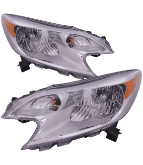 Headlight Set For 14-16 Nissan Versa Note; CAPA Certified