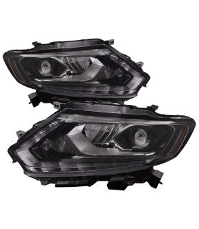 Headlight Set For 14-16 Nissan Rogue; CAPA Certified