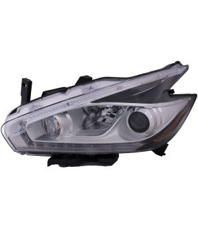 Left Driver Side Headlight For 15-16 Nissan Murano; CAPA Certified