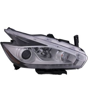 Right Passenger Side Headlight For 15-16 Nissan Murano; CAPA Certified