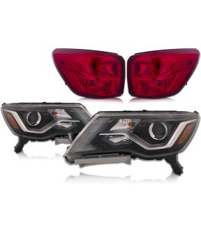 Headlight Set For 17-20 Nissan Pathfinder; CAPA Certified