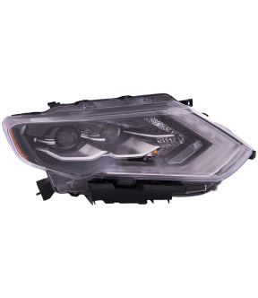 Right Passenger Side Headlight For 17-18 Nissan Rogue; CAPA Certified