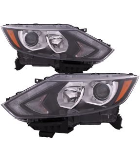 Headlight Set For 17-19 Nissan Qashqai, 17-19 Nissan Rogue Sport; CAPA Certified