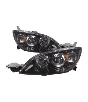 Headlight Set For 07-09 Mazda 3; CAPA Certified