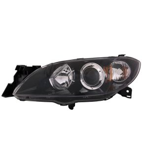 Left Driver Side Headlight For 04-09 Mazda 3; CAPA Certified