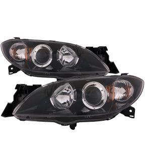 Headlight Set For 04-09 Mazda 3; CAPA Certified