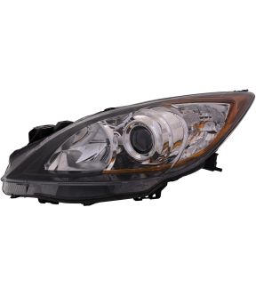 Left Driver Side Headlight For 10-13 Mazda 3; CAPA Certified