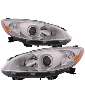 Headlight Set For 12-17 Mazda 5; CAPA Certified