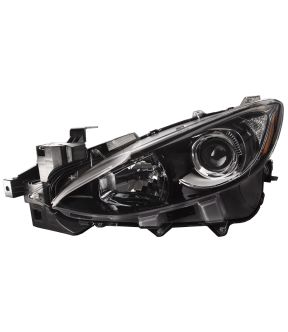 Left Driver Side Headlight For 14-16 Mazda 3; CAPA Certified