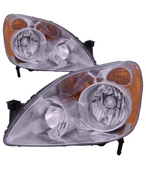 Headlight Set For 05-06 Honda CR-V; CAPA Certified