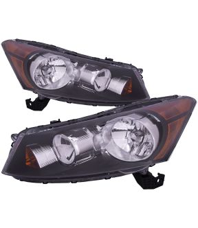 Headlight Set For 08-12 Honda Accord; CAPA Certified