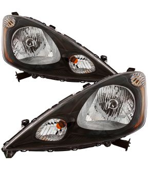 Headlight Set For 12-14 Honda Fit; CAPA Certified