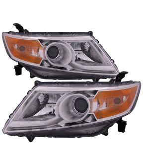 Headlight Set For 11-13 Honda Odyssey; CAPA Certified