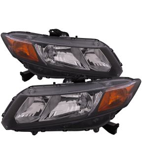 Headlight Set For 12 Honda Civic; CAPA Certified
