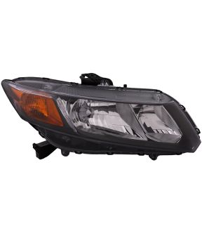 Right Passenger Side Headlight For 12 Honda Civic; CAPA Certified