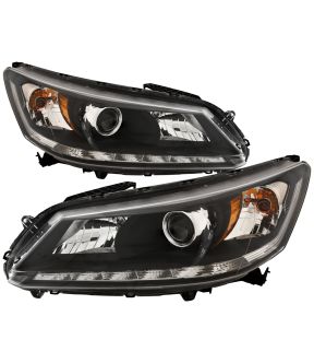 Headlight Set For 13-15 Honda Accord; CAPA Certified
