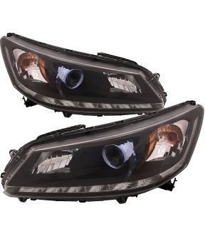 Headlight Set For 14-15 Honda Accord; CAPA Certified