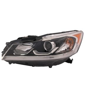 Left Driver Side Headlight For 16-17 Honda Accord; CAPA Certified