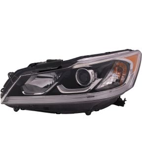 Left Driver Side Headlight For 16-17 Honda Accord; CAPA Certified