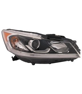 Right Passenger Side Headlight For 16-17 Honda Accord; CAPA Certified