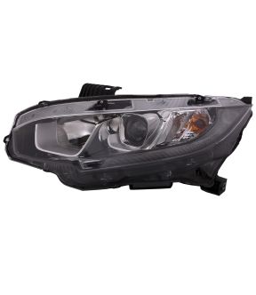 Left Driver Side Headlight For 16-20 Honda Civic; CAPA Certified
