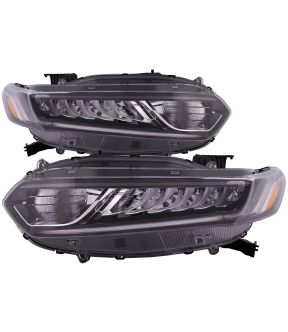 Headlight Set For 18-22 Honda Accord; CAPA Certified