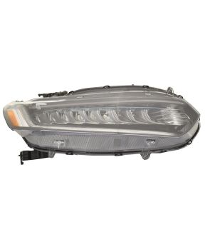 Right Passenger Side Headlight For 18-20 Honda Accord; CAPA Certified