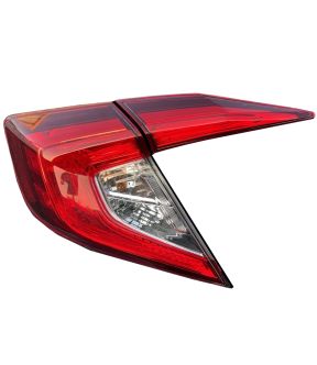 Left Driver Side Tail Light For 16-21 Honda Civic; CAPA Certified