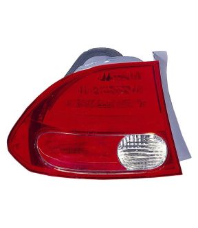 Left Driver Side Tail Light For 06-08 Honda Civic; CAPA Certified