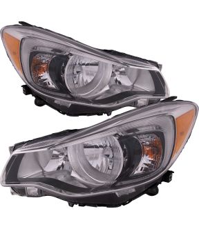 Headlight Set For 16-17 Subaru Crosstrek; CAPA Certified