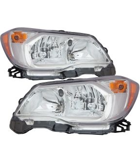 Headlight Set For 14-16 Subaru Forester; CAPA Certified