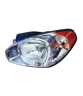 Left Driver Side Headlight For 07-11 Hyundai Accent; CAPA Certified