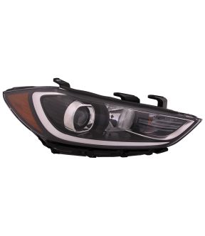 Right Passenger Side Headlight For 17-18 Hyundai Elantra