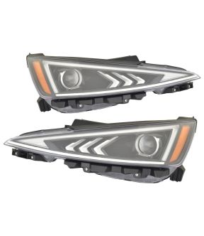 Headlight Set For 19-20 Hyundai Elantra; CAPA Certified