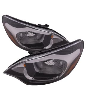 Headlight Set For 12-16 Kia Rio; CAPA Certified