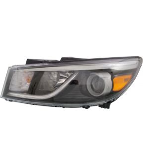 Left Driver Side Headlight For 15-18 Kia Sedona; CAPA Certified