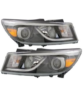 Headlight Set For 15-18 Kia Sedona; CAPA Certified