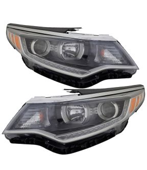 Headlight Set For 18 Kia Optima; CAPA Certified