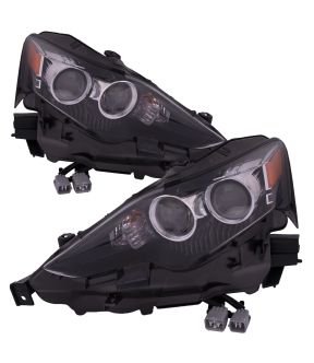 Headlight Set For 16 Lexus IS200t, 14-15 Lexus IS250, 16 Lexus IS300, 14-16 Lexus IS350; CAPA Certified