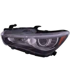 Left Driver Side Headlight For 14-17 Infiniti Q50; CAPA Certified