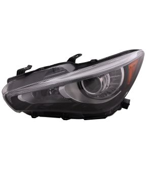 Left Driver Side Headlight For 18-24 INFINITI Q50; CAPA Certified