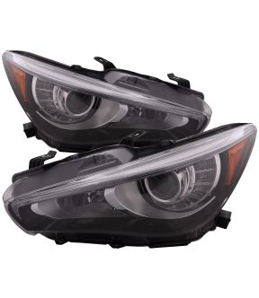 Headlight Set For 18-24 INFINITI Q50; CAPA Certified