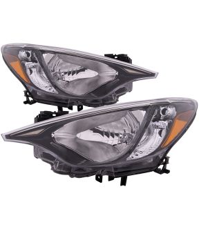 Headlight Set For 16 Scion iA, 16-20 Toyota Yaris; CAPA Certified