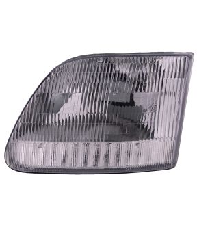 Left Driver Side Headlight For 97-02 Ford Expedition, 97-03 Ford F-150, 04 Ford F-150 Heritage; CAPA Certified