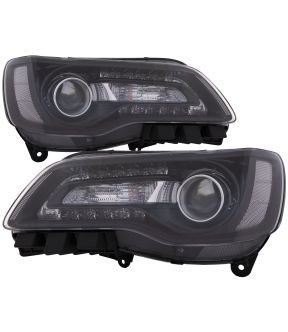 Headlight Set For 15-17 Chrysler 300; CAPA Certified