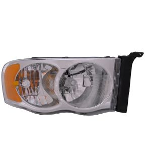 Right Passenger Side Headlight For 02-05 Dodge Ram 1500, 02-05 Dodge Ram 2500, 02-05 Dodge Ram 3500; CAPA Certified
