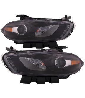 Headlight Set For 16 Dodge Dart; CAPA Certified