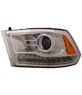 Left Driver Side Headlight For 16-18 Ram 1500, 19-23 Ram 1500 Classic, 16-18 Ram 2500, 16-18 Ram 3500; CAPA Certified